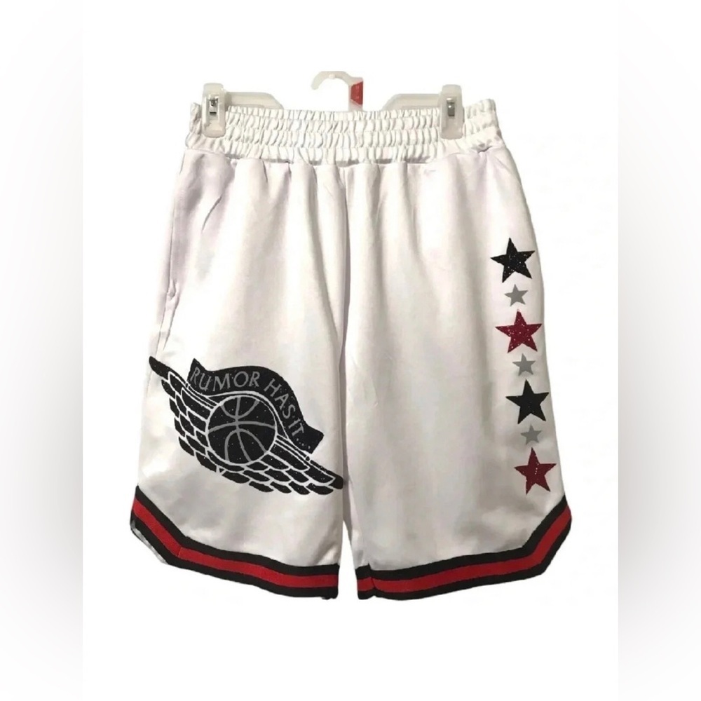 LIKE-NEW Vintage Brand Rumor Has It Basketball White Shorts Men’s Size Small‎